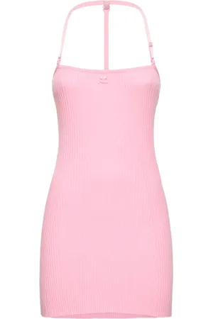 Courrèges Strap Rib Knit Mini Dress