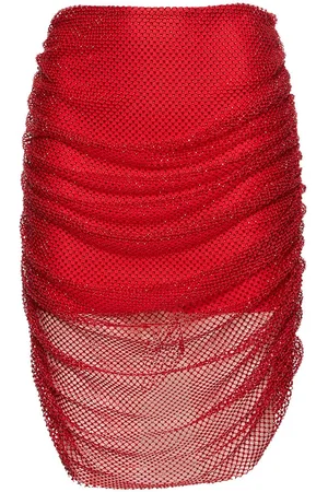 GIUSEPPE DI MORABITO Embellished Embroidered Mesh Mini Skirt
