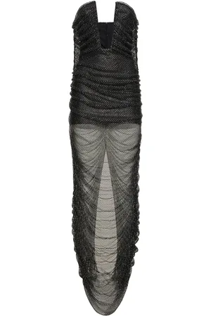GIUSEPPE DI MORABITO Embellished Embroidered Mesh Midi Dress