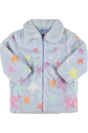 Stella McCartney Stars Recycled Poly Faux Fur Coat