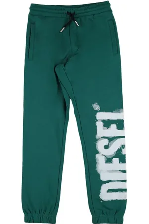 Diesel Rubberized Logo Cotton Sweatpants