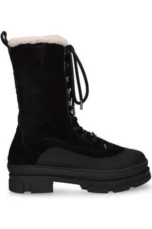 Jimmy Choo 20mm Aldea Leather & Canvas Ankle Boots