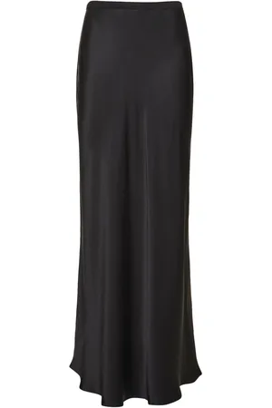 ANINE BING Bar Silk Maxi Skirt