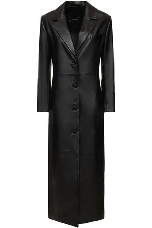 Manokhi Milla Single Breast Leather Trench Coat