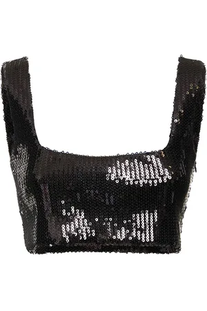 GALVAN Beating Heart Sequined Crop Top