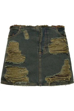 Acne Studios Distressed Denim Mini Skirt