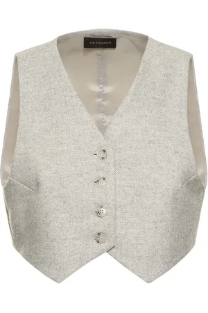 The Andamane Nadine Wool Blend Crop Vest