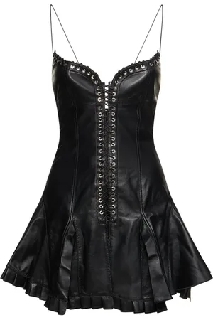 Ludovic De Saint Sernin Leather Corset Mini Dress