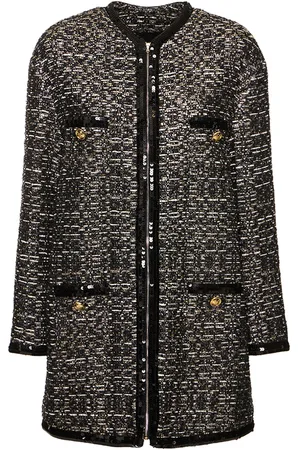 Giambattista Valli Lurex Tweed Collarless Coat