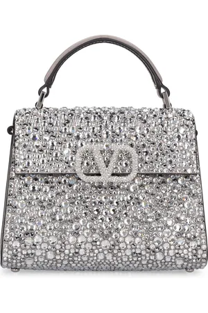 Valentino Garavani Mini VSling Crystal Embellished Top Handle Bag