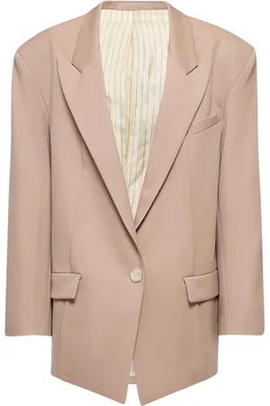 The Attico Glen Gabardine Single Breasted Blazer