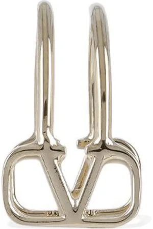 VALENTINO GARAVANI V Logo Brass Lip Ring