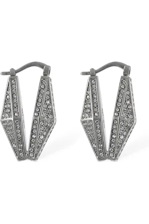 Jimmy Choo Diamond Effect Hoop Earrings