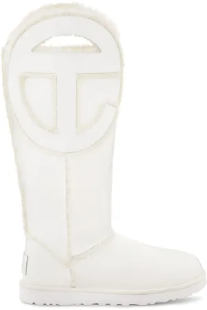 UGG 10mm Telfar Tall Crinkle Patent Boots