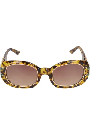 Casablanca Oval Acetate Sunglasses W/laurel Detail