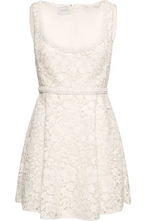 Giambattista Valli Flower Macramé Cotton Mini Dress
