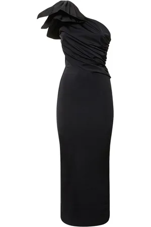 Giambattista Valli Lycra One Shoulder Draped Long Dress