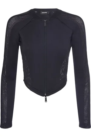 Dsquared2 Cotton Blend Crop Sweatshirt W/logo