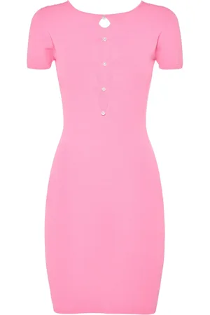 Dsquared2 Viscose Blend Cutout Mini Dress W/pearls