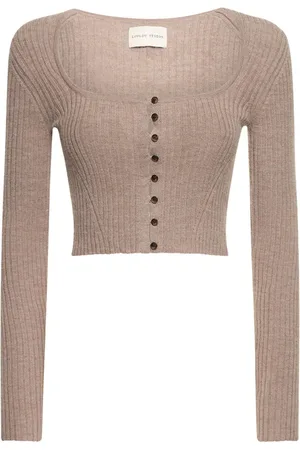 Loulou Studio Dahlia Wool Blend Crop Cardigan