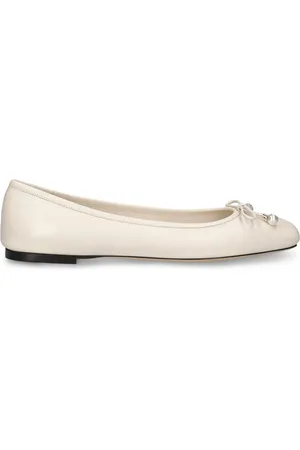 Jimmy Choo 10mm Elme Leather Ballerina Flats