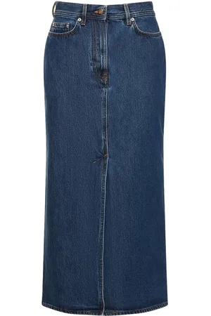 Loulou Studio Rona Cotton Denim Long Skirt