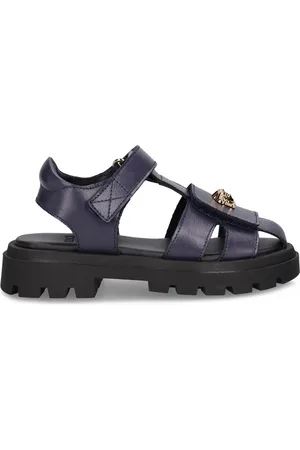 VERSACE Logo Leather Sandals
