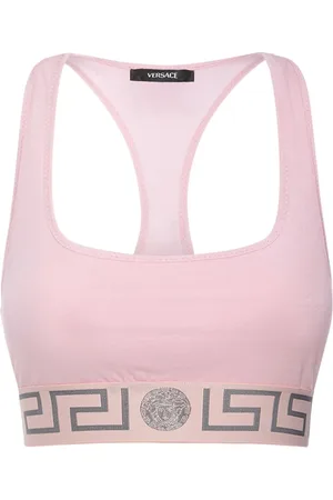 VERSACE Greca Stretch Jersey Bra Top