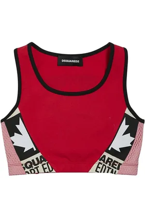 Dsquared2 Stretch Cotton Jersey Crop Top