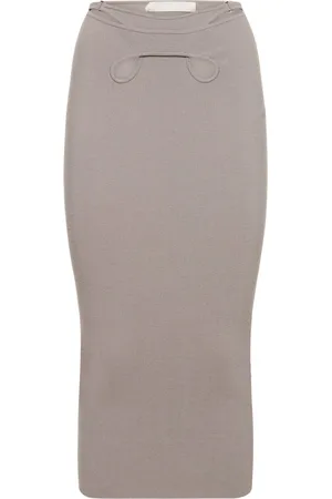 DION LEE Cutout Knit Midi Skirt