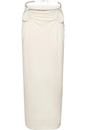 DION LEE Embellished Sheer Jersey Midi Skirt