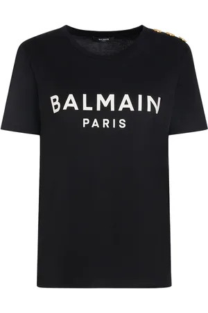 Balmain Logo Print Cotton T-shirt
