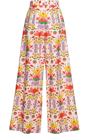 Borgo De Nor Melia Printed Cotton & Linen Pants