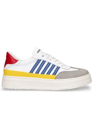 Dsquared2 Leather & Tech Lace-up Sneakers