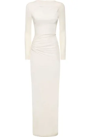 16Arlington Nubria Draped Velvet Maxi Dress