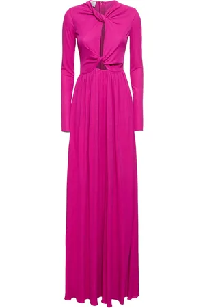 Giambattista Valli Jersey Knotted Long Sleeve Maxi Dress