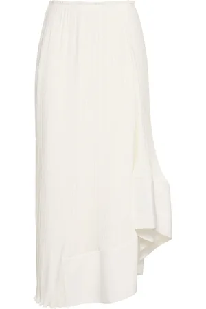 Lanvin Pleated High Waist Midi Skirt