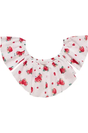 MONNALISA Printed Cotton Muslin Top & Skirt