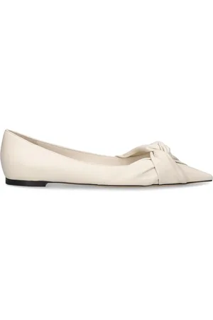 Jimmy Choo 10mm Hedera Leather Ballerina Flats