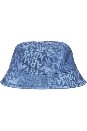 Emporio Armani Printed Logo Nylon Bucket Hat