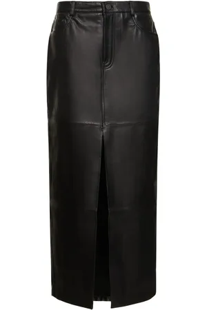 Reformation Veda Tazz Leather Maxi Skirt