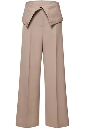Acne Studios Wool Blend Crepe Wide Pants
