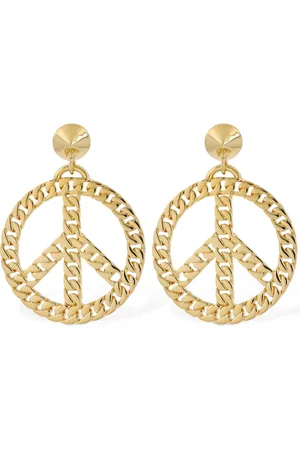 Moschino Peace Clip-on Pendant Earrings
