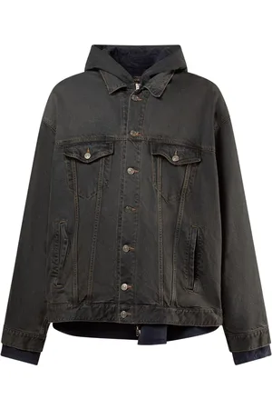 Balenciaga Layered Silk & Cotton Denim Jacket