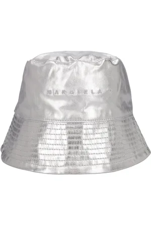 Maison Margiela Laminated Logo Print Cotton Bucket Hat