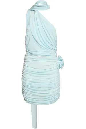 MAGDA BUTRYM Draped Jersey Mini Dress W/scarf