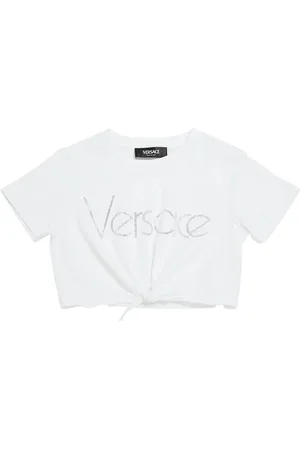 VERSACE Cotton Jersey Cropped T-shirt