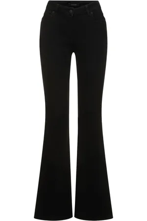 MUGLER Flared Stretch Denim Pants