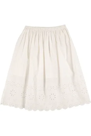 Bonpoint Lise cherry-print cotton skirt - White
