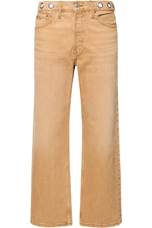 RE/DONE Denim Straight Jeans W/ Metal Eyelets